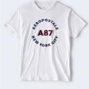 Aeropostale preppy white Y2K Logo t shirt medium